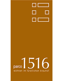 Logo „Parco 1516“ – die Wohnanlage im fürstlichen Brauhof Regensburg