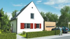 Einfamilienhaus nach der Sanierung der Wohnimmobilie in der Ganghofersiedlung in Regensburg